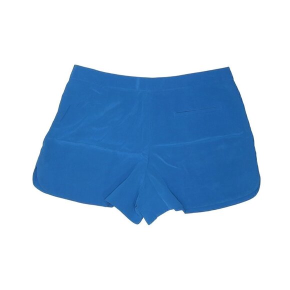 Vince Dress Shorts 4 Silk Pleated Dan Blue Luxury Pockets Lightweight - Picture 9 of 12